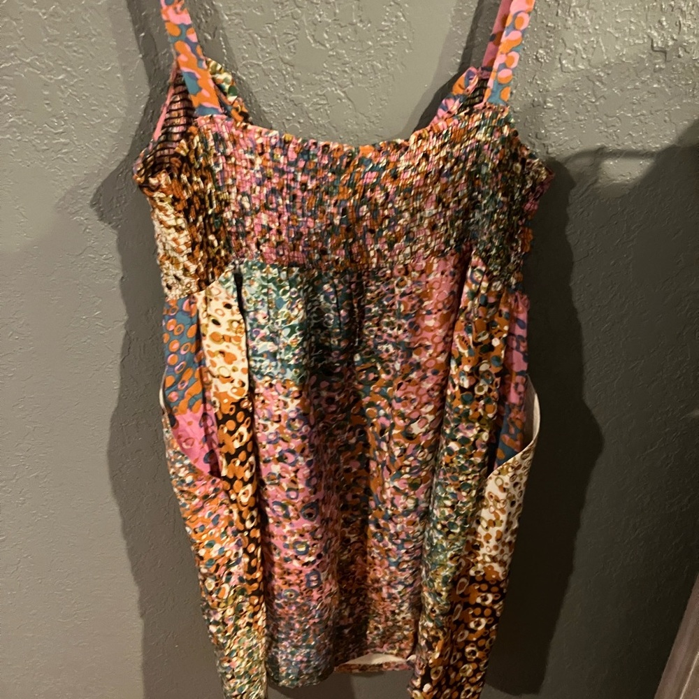 Anthropologie x Maeve multi color spaghetti strap summer dress small